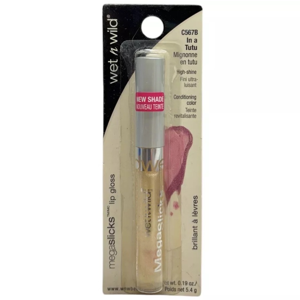 Wet n Wild MegaSlicks Lip Gloss, C567B In a Tutu, High Shine Conditioning Color